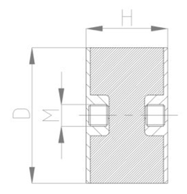 JNDE型<a href='http://gouseng.cn' target='_blank'><u>橡膠減震器</u></a>結(jié)構(gòu)